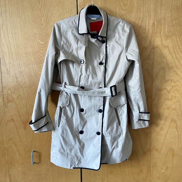 Mango Jackets & Blazers - Mango Trench Coat in Tan/Black | Size M US Women's